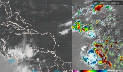 Imágenes satelitales del estado del tiempo en Colombia.