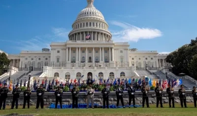 Joe Biden en el homenaje a los policías.
