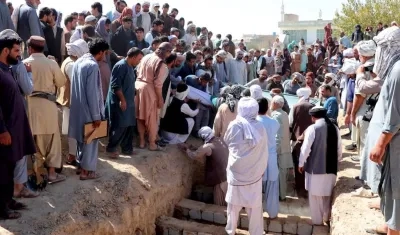 Funerales de las víctimas del atentado del viernes en Afganistán.