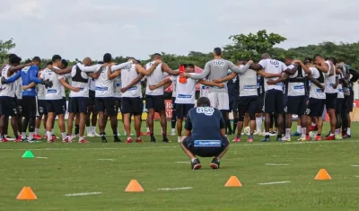 Último entrenamiento del equipo.