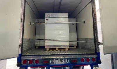 Imagen de las vacunas que llegaron.