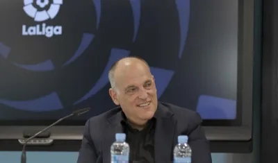 El presidente de la Liga española, Javier Tebas.