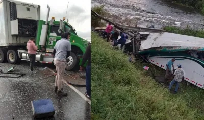 Accidente en puente de Gambote.