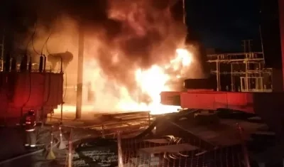 Incendio en la subestación eléctrica en el barrio El Silencio.