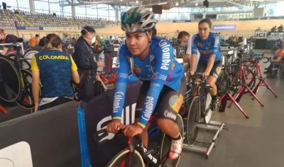 Marianis Salazar, ciclista barranquillera. 