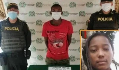 Yeiner Martínez Julio y la víctima.