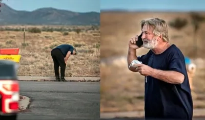 El actor Alec Baldwin, tras el trágico accidente.