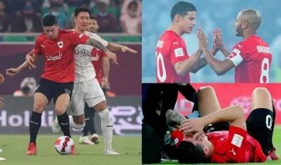 James Rodríguez durante el partido. 