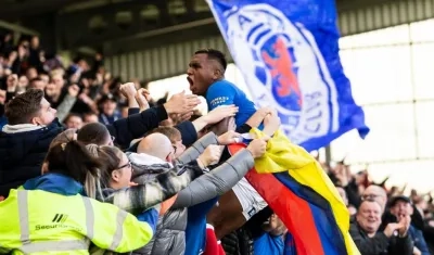 Alfredo Morelos, delantero colombiano. 