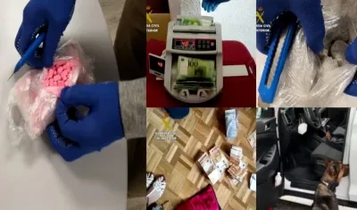 Operativo dejó 10 capturados por envío de drogas desde Madrid a Colombia.