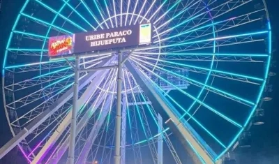 El mensaje con el insulto al expresidente Uribe.