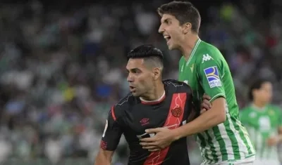 Falcao García durante el partido. 