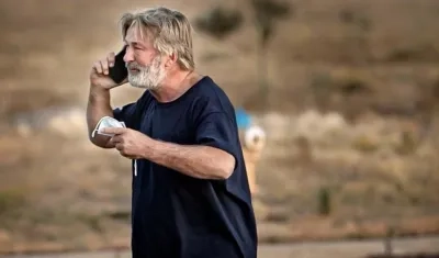 El actor Alec Baldwin, tras el trágico accidente.