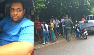 Enrique Miranda y el lugar de los hechos.