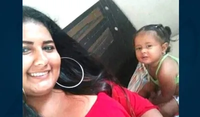 Delanis Gutiérrez Manga y su pequeña hija Halana