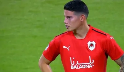 James Rodríguez durante el partido. 