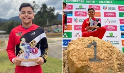 Mateo Franco Salas, ganador durante la válida en Ubaté. 