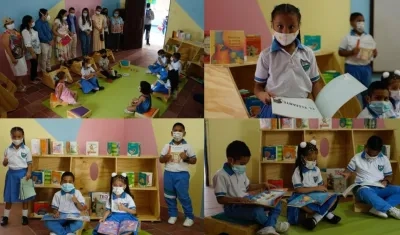 Imágenes de la sala de lectura.