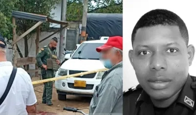 Leider Manjarrez Salas, policía asesinado en Planeta Rica este miércoles.