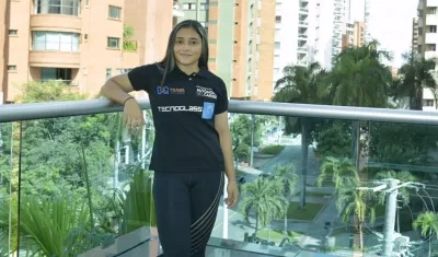 Sharid Fayad, piloto de BMX del Atlántico. 