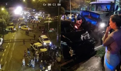 Imágenes del accidente.