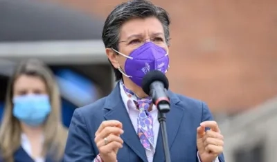 La Alcaldesa de Bogotá, Claudia López.