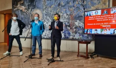 Alcaldesa de Bogotá y los secretarios de Cultura y Salud.