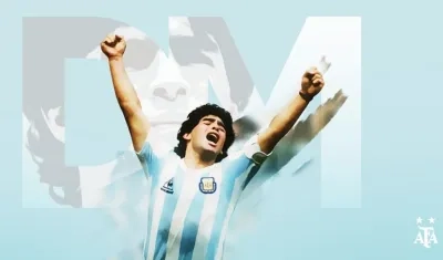 Diego Armando Maradona, jugador argentino. 