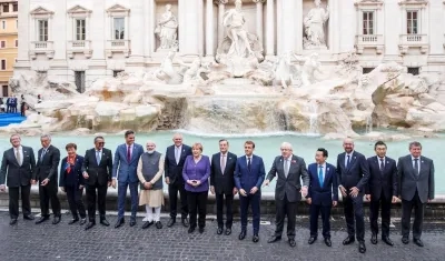 La imagen de la reunión en Roma.