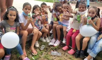 Celebración de los niños en Galapa.