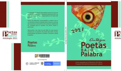 Carátula de la Antología Poetas bajo palabra.