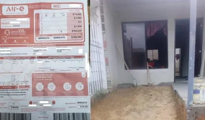 Recibo y casa de Elsa Castro (Foto tomada el 28 de octubre)