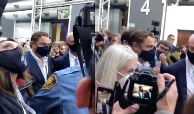 La llegada de Leonardo Di Caprio.