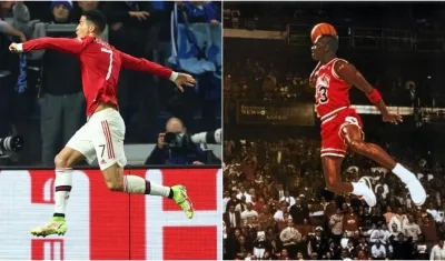 El futbolista Cristiano Ronaldo y el basquetbolista Michael Jordan. 