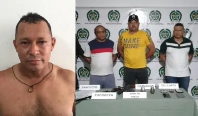 Orlando Manuel Velásquez Narváez, alias 'Jhonatan' (izquierda).