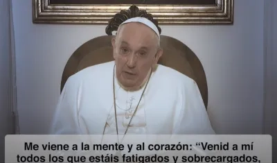 Papa Francisco en el video-mensaje.