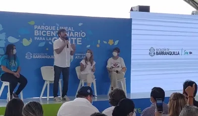 Alcalde de Barranquilla, Jaime Pumarejo, y la Gobernadora Elsa Noguera.