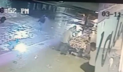 Imagen del atentado sicarial.