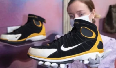 Las zapatillas que usó el astro.