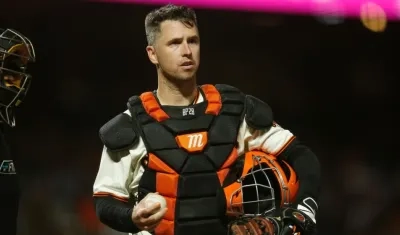 Buster Posey, jugadores de los Gigantes. 
