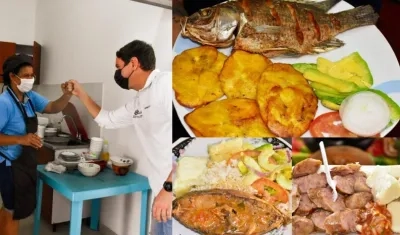 Un menú variado ofrecieron las cocinas tradicionales del Centro de Barranquilla.