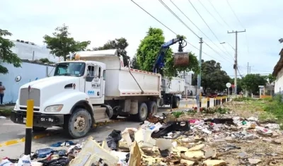 Trabajos de limpieza en uno de los sectores.
