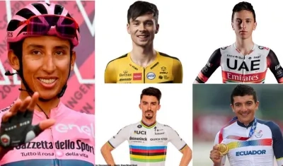Egan Bernal es uno de los 12 ciclistas, junto a Pogacar, Rogloc, Alaphlippe y Carapaz.