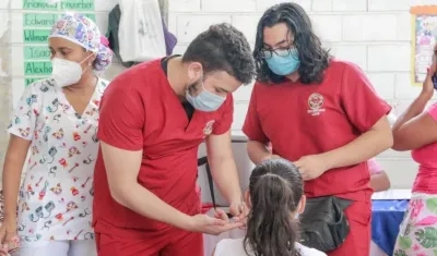 Atención en salud a los niños de Malambo.