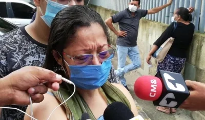 Cecilia Arango, esposa del comerciante asesinado en el barrio La Magdalena.