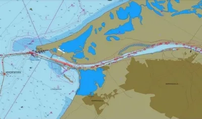 Trayecto del canal navegable.