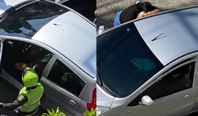 La víctima falleció dentro del vehículo. 