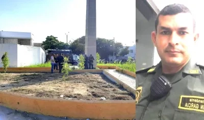 Lugar de los hechos y el Intendente Jhon García Meza.
