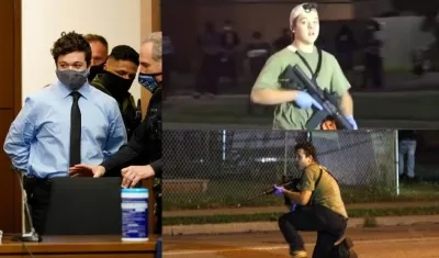 Kyle Rittenhouse en el juicio y el día de los hechos.