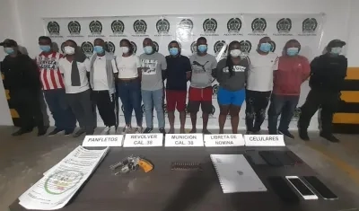 Presuntos integrantes del 'Clan del Golfo' capturados. 